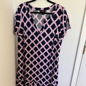 AGB Woman Pink and Blue Dress